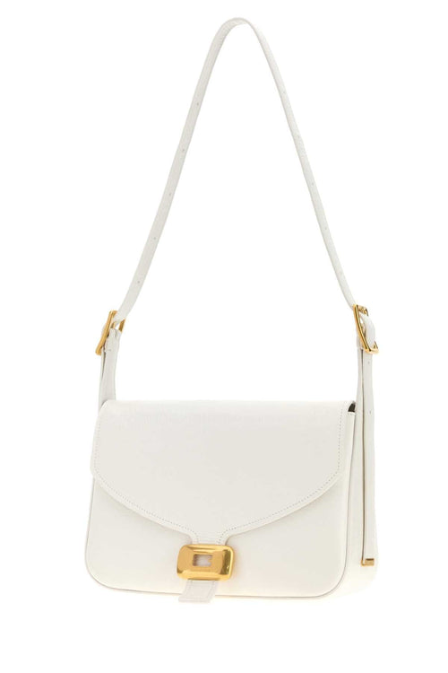 Balenciaga Women White Leather Medium Clicca Shoulder Bag